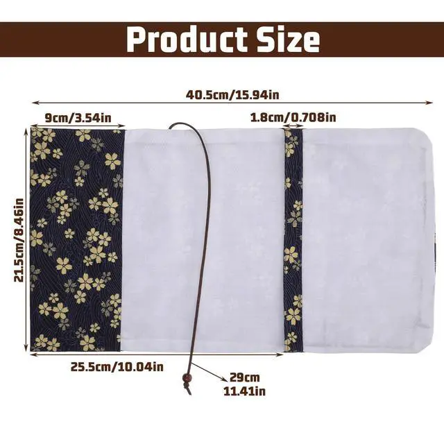 Alt view image 2 of 7 - Book Covers for Paperbacks,Book Cover Protector Adjustable Fabric Fit A5 Size Paperbacks for Hardcover Softcover Novels Protection Dark Blue 5.5x8.2 Inch(Dark Blue)
