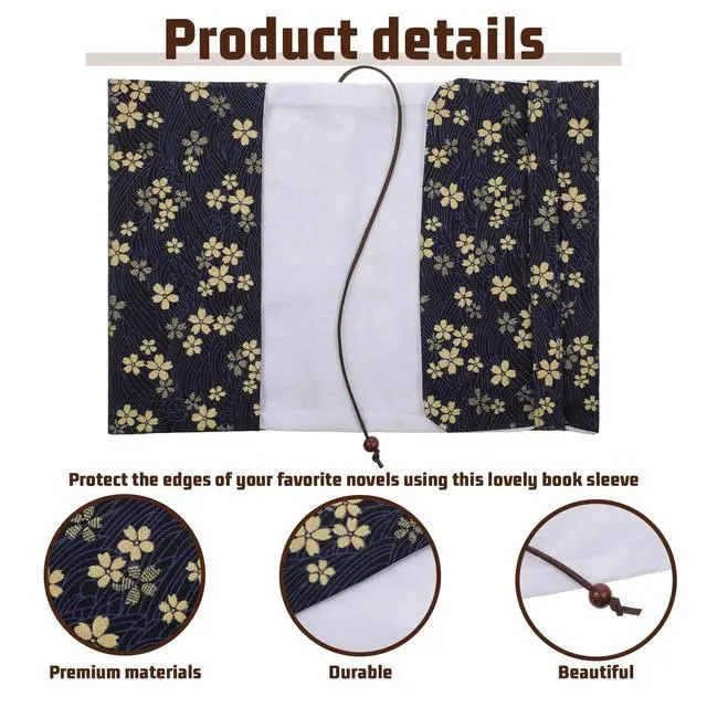 Alt view image 3 of 7 - Book Covers for Paperbacks,Book Cover Protector Adjustable Fabric Fit A5 Size Paperbacks for Hardcover Softcover Novels Protection Dark Blue 5.5x8.2 Inch(Dark Blue)