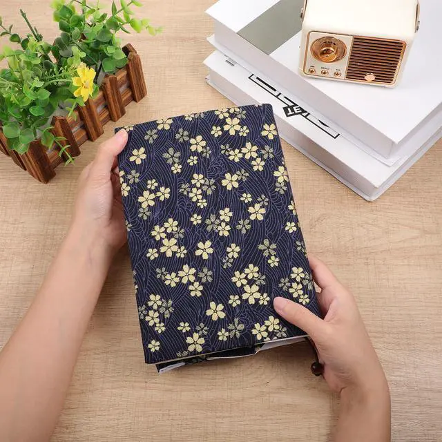Alt view image 4 of 7 - Book Covers for Paperbacks,Book Cover Protector Adjustable Fabric Fit A5 Size Paperbacks for Hardcover Softcover Novels Protection Dark Blue 5.5x8.2 Inch(Dark Blue)