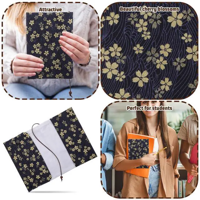 Alt view image 7 of 7 - Book Covers for Paperbacks,Book Cover Protector Adjustable Fabric Fit A5 Size Paperbacks for Hardcover Softcover Novels Protection Dark Blue 5.5x8.2 Inch(Dark Blue)