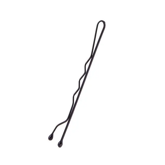 Alt view image 2 of 6 - No Slip Bobby Pins, Black High Gloss, 48 Count, for Pain-Free Comfortable All-Day Styling and Updos, All Hair Types