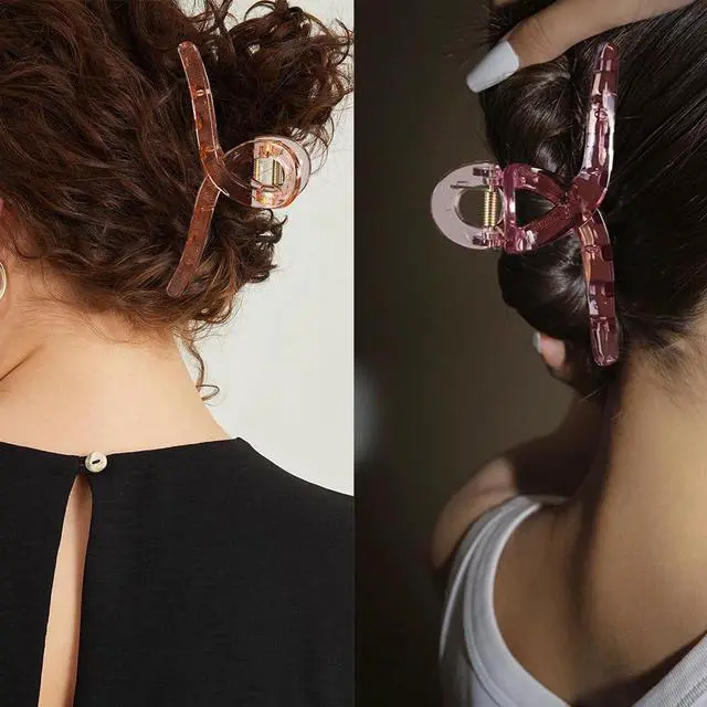 Alt view image 3 of 7 - 6pcs Large 4.7inch Acrylic Jelly Hair Claws for Women - Strong Hold Clips for Thick, Curly & Thin Hair, Wonderful Gift, Super Cute Colors