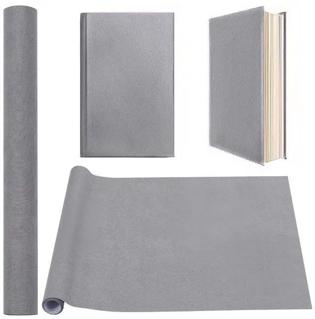 Main image of 51 x 11.8 Inch Silver Gray Book Cloth Paper Backed Book Cover Suede Fabric Surface Bookbinding for Book Binding Supplies Scrapbooking Protector Book Cloth Album Adult DIY Crafts