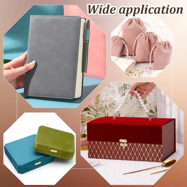 Alt view image 5 of 7 - 51 x 11.8 Inch Silver Gray Book Cloth Paper Backed Book Cover Suede Fabric Surface Bookbinding for Book Binding Supplies Scrapbooking Protector Book Cloth Album Adult DIY Crafts