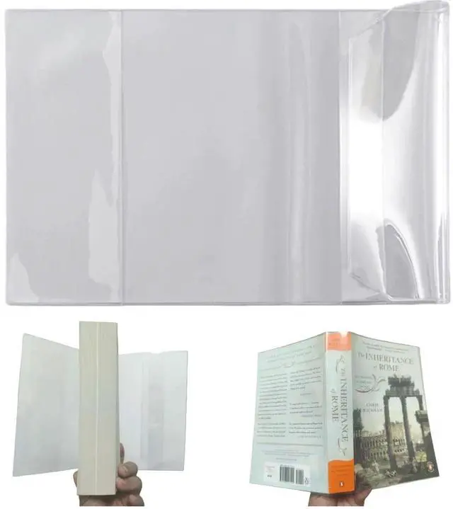 Main image of A5 Clear Cover, Adjustable Notebook Cover - Universal Fit for Midori, Traveler's Notebook, Clear Plastic Book Protector for Hobonichi