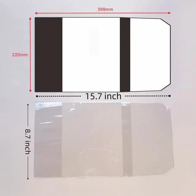Alt view image 2 of 7 - A5 Clear Cover, Adjustable Notebook Cover - Universal Fit for Midori, Traveler's Notebook, Clear Plastic Book Protector for Hobonichi