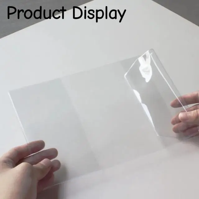 Alt view image 4 of 7 - A5 Clear Cover, Adjustable Notebook Cover - Universal Fit for Midori, Traveler's Notebook, Clear Plastic Book Protector for Hobonichi