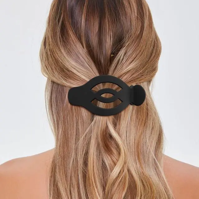 Alt view image 2 of 7 - Flat Hair Clips for Women Large & Medium Size Claw Clip for Girls Thick & Thin Hair Accessories for Women Girls Black, 4 Pack