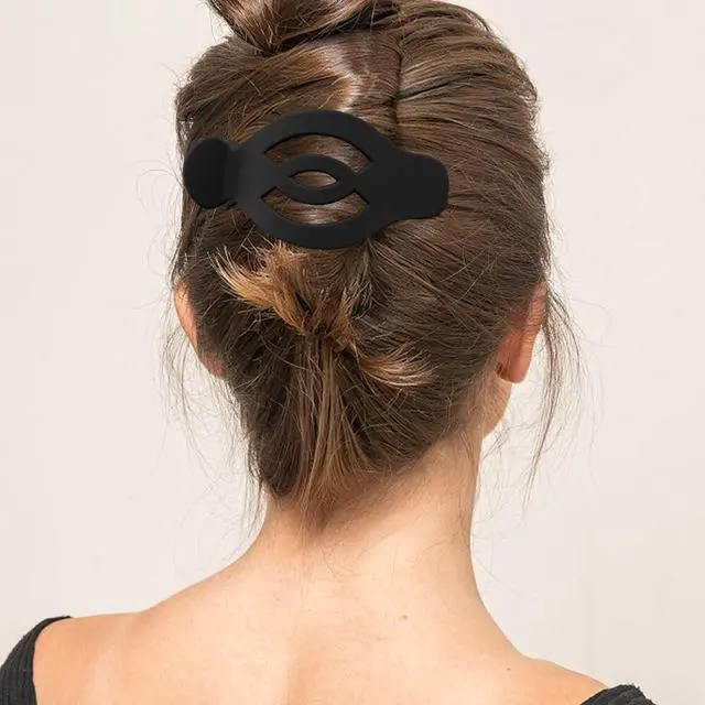 Alt view image 3 of 7 - Flat Hair Clips for Women Large & Medium Size Claw Clip for Girls Thick & Thin Hair Accessories for Women Girls Black, 4 Pack