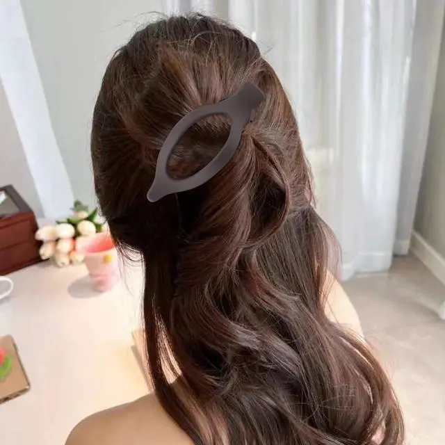 Alt view image 4 of 7 - Large Duck Billed Matte Neutral Hair Clips, 4 Pcs Barrettes Hair Accessories for Women | French Concord Duck Billed Alligator Hair Clips Barrettes Hair Accessories Matte Neutral Color 4Pcs