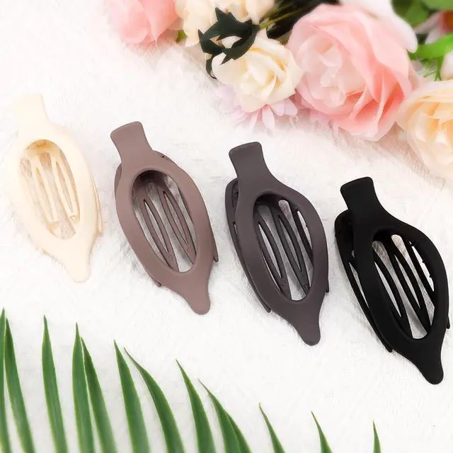 Alt view image 7 of 7 - Large Duck Billed Matte Neutral Hair Clips, 4 Pcs Barrettes Hair Accessories for Women | French Concord Duck Billed Alligator Hair Clips Barrettes Hair Accessories Matte Neutral Color 4Pcs
