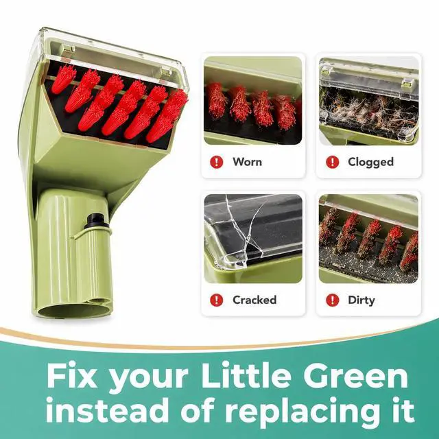 Alt view image 6 of 6 - 3" Tough Stain Brush Tool 1400B Replacement Parts for Bissell Little Green | 1400B 1400M 1400W 3369 2513W 4075 3860 2513E Machine Nozzle Head Attachments for Portable Carpet & Upholstery Cleaner