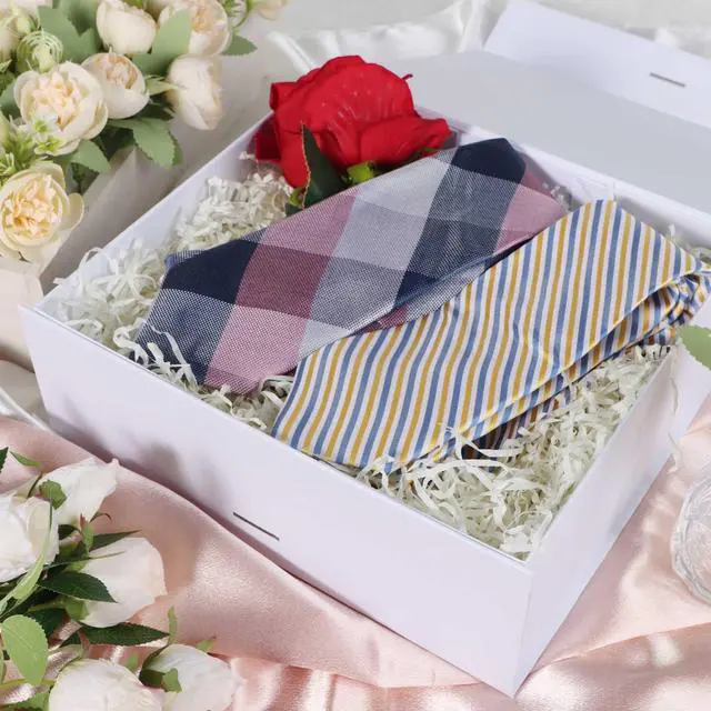 Alt view image 6 of 6 - White Gift Box with Ribbon Magnetic Lids 1 Pack | Large Gift Boxes Bridesmaid Groomsman Proposal Boxes, 10.2x9x3.74 in, Collapsible Wedding Storage Box