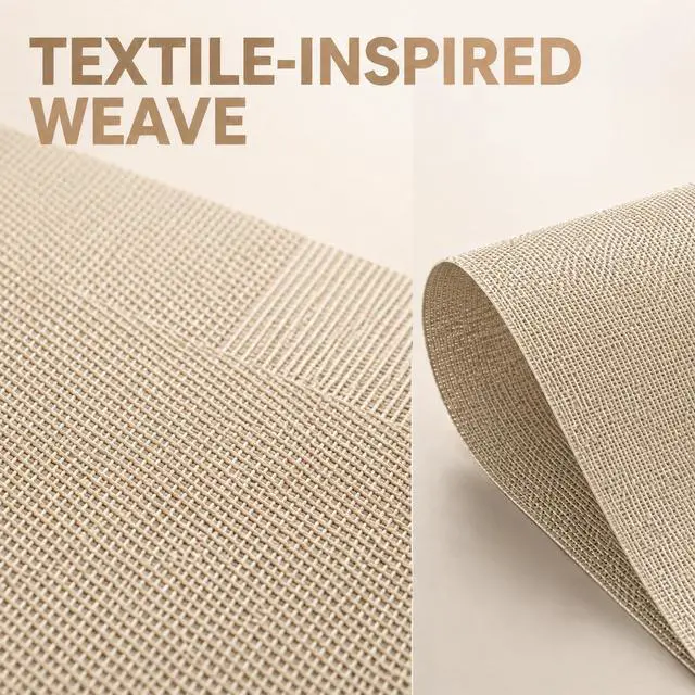 Alt view image 5 of 7 - Gold Placemats Set of 6 - Washable Woven Table Mats, Heat Resistant & Non Slip Dining Placemats