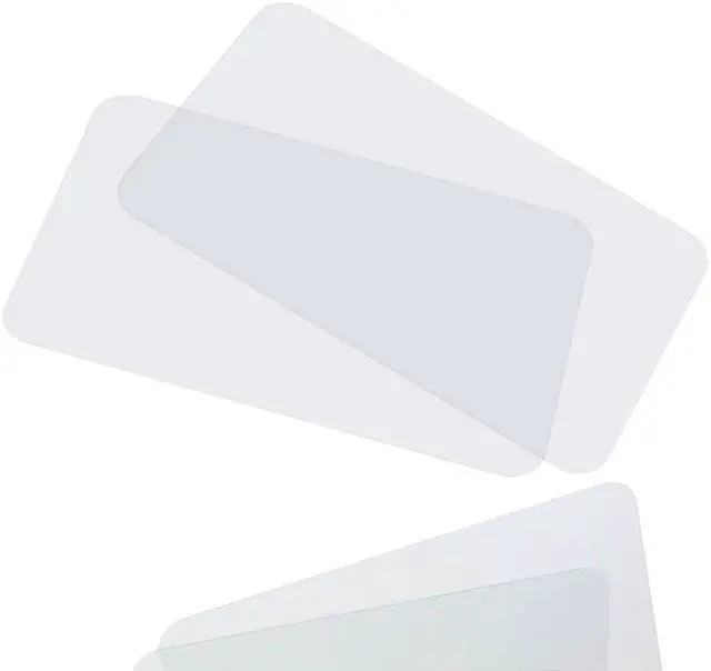 Main image of Clear Plastic Placemats Set of 2, 17.5x12 Transparent Vinyl Table Mats | Wipeable Vinyl Placemats, Crystal Clear Plastic Mat for Dining, Kitchen, Office, Shelves - Heat Resistant Table Place Mats