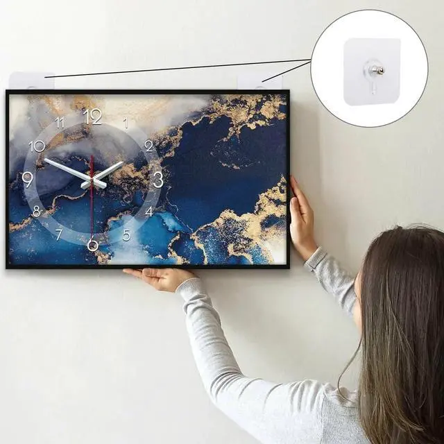 Alt view image 6 of 6 - 14 Pcs Transparent Adhesive Wall Hooks for Pictures, Kitchen & Bathroom | No-Drill Hanging Hooks for Photos, Towels, Keys & Small Accessories in Homes, Offices, Dorms and Rental Spaces