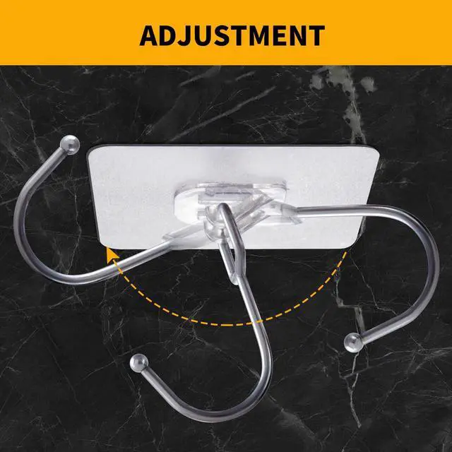 Alt view image 7 of 7 - 5PCS Wall Hooks with Strong Adhesion, Clear Waterproof Wall Hooks | Adhesive Hooks for Hanging Clothes, Towels, Keys, Sunglasses, and Kitchenware, Installation without Tools Required, Durable