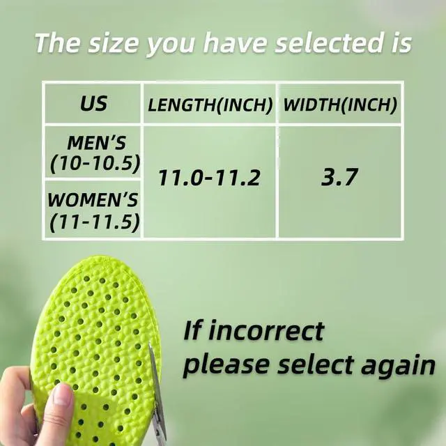 Alt view image 2 of 7 - Shoe Insoles for Men Women, Memory Foam Insoles, Best Replacement Shoe Inserts, Providing Great Shock Absorption and Cushioning for Feet Relief, Prevent Foot Odor (Men 10-10.5 / Women 11-11.5)