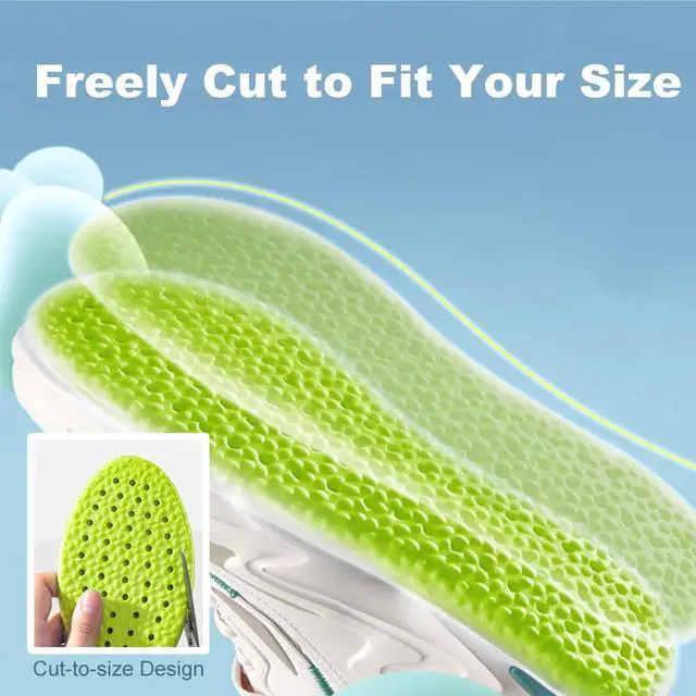 Alt view image 7 of 7 - Shoe Insoles for Men Women, Memory Foam Insoles, Best Replacement Shoe Inserts, Providing Great Shock Absorption and Cushioning for Feet Relief, Prevent Foot Odor (Men 10-10.5 / Women 11-11.5)
