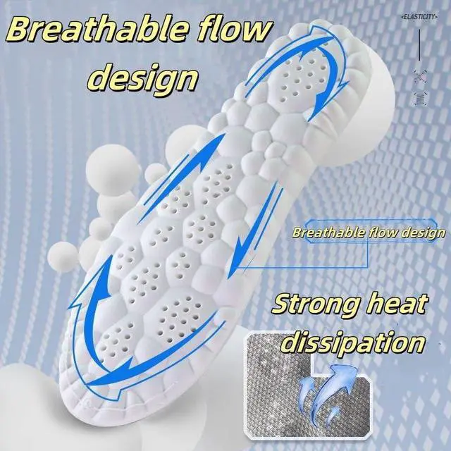 Alt view image 4 of 7 - Insoles for Women man,Cloud Soles for Men Women,4D Cloud Soles for Men,Anti Fatigue, Shock Absorption, Foot Pain Relief (Gray, S)