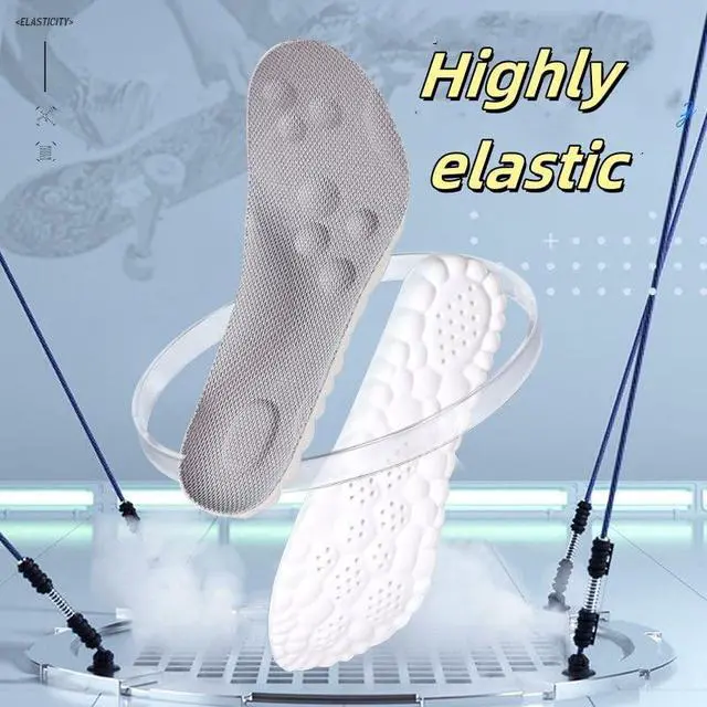 Alt view image 5 of 7 - Insoles for Women man,Cloud Soles for Men Women,4D Cloud Soles for Men,Anti Fatigue, Shock Absorption, Foot Pain Relief (Gray, S)