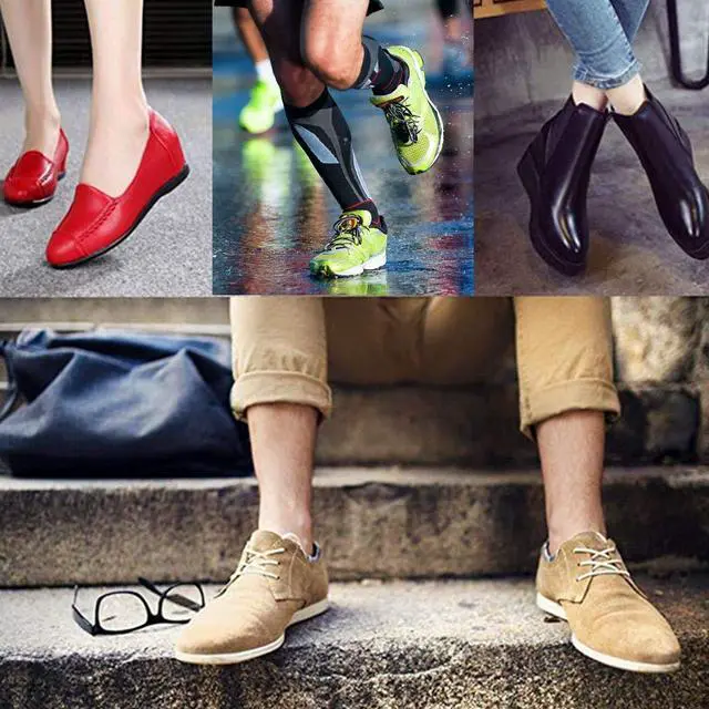 Alt view image 5 of 6 - 2 Pairs Breathable Insoles, Super-Soft, Sweat-Absorbent, Double-Colored and Double-Layered Shoe Inserts of Foam That Fit in Any Shoes (Blue/Black, 12.5-14.5 Women/9.5-13.5 Men)
