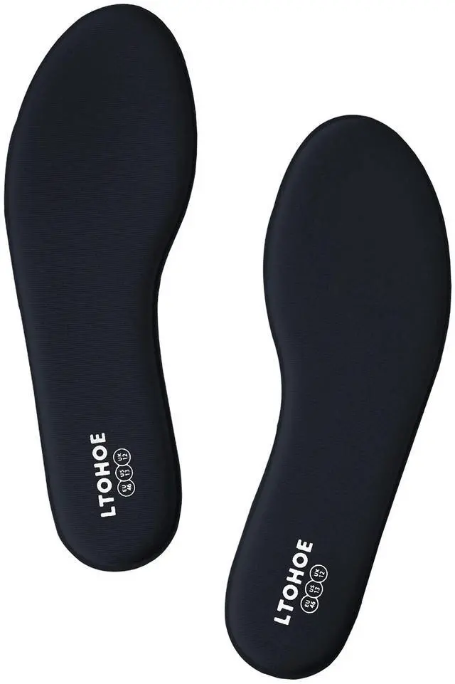 Main image of Memory Foam Insoles for Men, Replacement Comfort 6mm Black US 11 | Shoe Inserts for Work Boots / Sneakers Cushion Insoles for Standing All Day Shock Absorbing Plantillas Zapatos Hombre