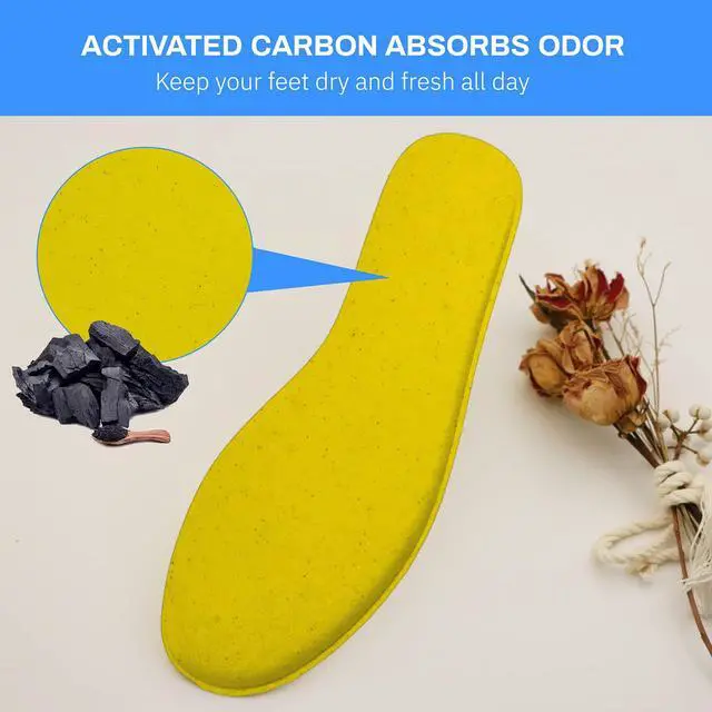 Alt view image 4 of 7 - Memory Foam Insoles for Men, Replacement Comfort 6mm Black US 11 | Shoe Inserts for Work Boots / Sneakers Cushion Insoles for Standing All Day Shock Absorbing Plantillas Zapatos Hombre