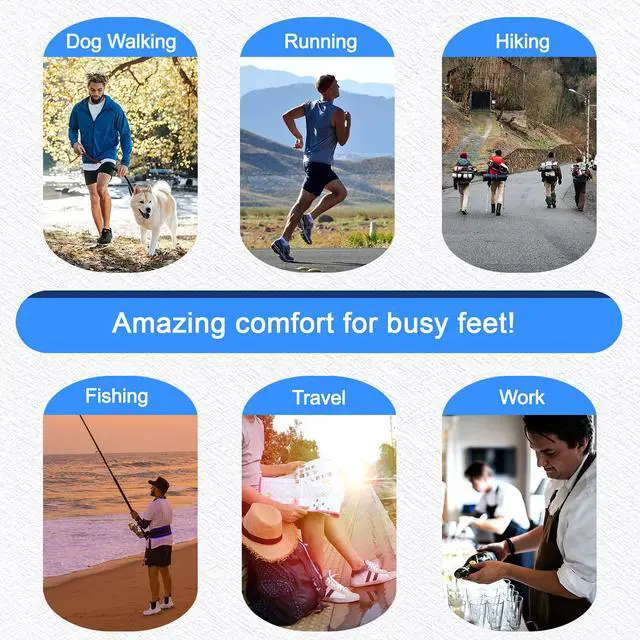 Alt view image 7 of 7 - Memory Foam Insoles for Men, Replacement Comfort 6mm Black US 11 | Shoe Inserts for Work Boots / Sneakers Cushion Insoles for Standing All Day Shock Absorbing Plantillas Zapatos Hombre