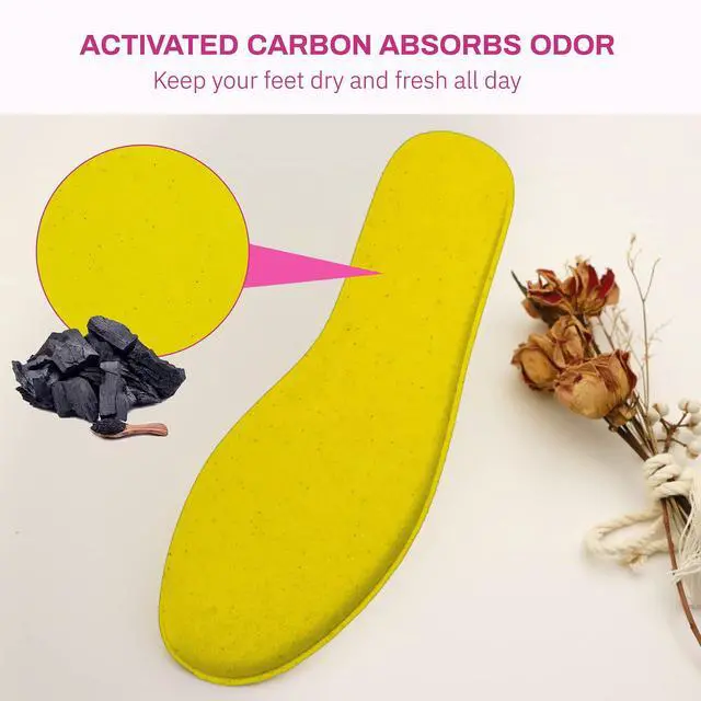 Alt view image 4 of 7 - Memory Foam Insoles for Women Replacement Comfort 6mm Pink US 7 | Shoe Inserts for Casual Shoes Refresh Daily Comfort Cushion Insoles for Standing Walking All Day Shock Absorbing