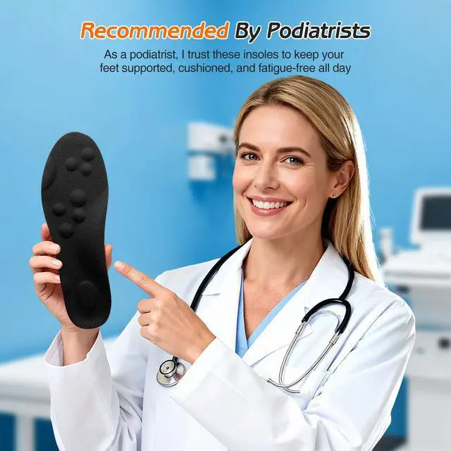 Alt view image 6 of 7 - 4D Cloud-Soft Comfort Soles for Women - Memory Foam Cushioning Steppers Insoles with Heel Shock Pad - Trim-to-Fit Arch Support Insoles for Foot Pain Relief and Fatigue Reduction (US W 6.5-9)