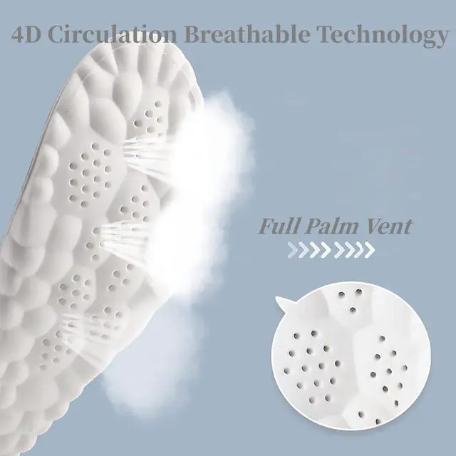 Alt view image 4 of 7 - Insoles Men, Shoe Inserts for Men, 4D Cloud Insoles for Men and Women, Steeper Insoles for Boots & Sneakers, Cuttable, Anti Fatigue, Shock Absorption, Foot Pain Relief (L: Men7-11)