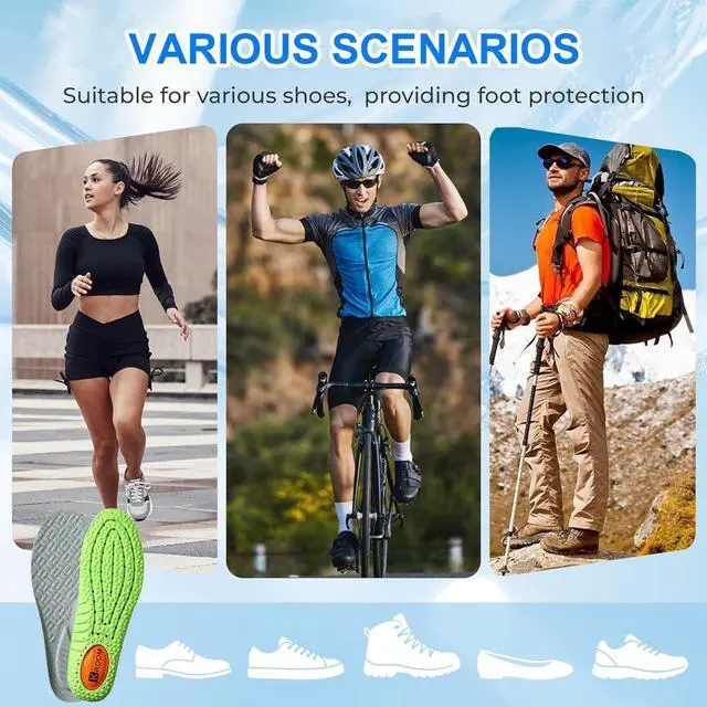 Alt view image 7 of 7 - 2026 New 4D Cloud Steppers Insoles for Men & Women,Breathable Massage Shoe Inserts,Memory Foam Cushioning Insoles,Shock Absorption & Foot Pain Relief for Plantar Fasciitis(M 10.5-11 / W 12-12.5 290mm)