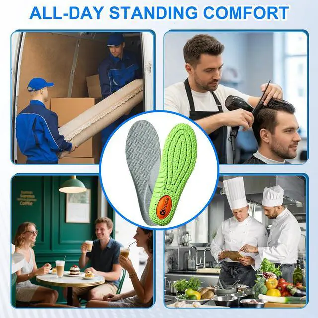 Alt view image 6 of 7 - 2026 New 4D Cloud Steppers Insoles for Men & Women,Breathable Massage Shoe Inserts,Memory Foam Cushioning Insoles,Shock Absorption & Foot Pain Relief for Plantar Fasciitis(M 10.5-11 / W 12-12.5 290mm)