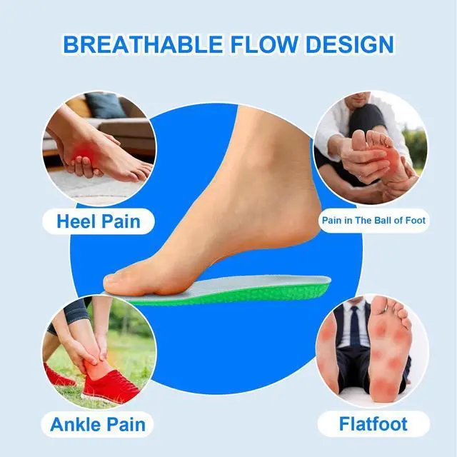 Alt view image 4 of 7 - 2026 New 4D Cloud Steppers Insoles for Men & Women,Breathable Massage Shoe Inserts,Memory Foam Cushioning Insoles,Shock Absorption & Foot Pain Relief for Plantar Fasciitis(M 10.5-11 / W 12-12.5 290mm)