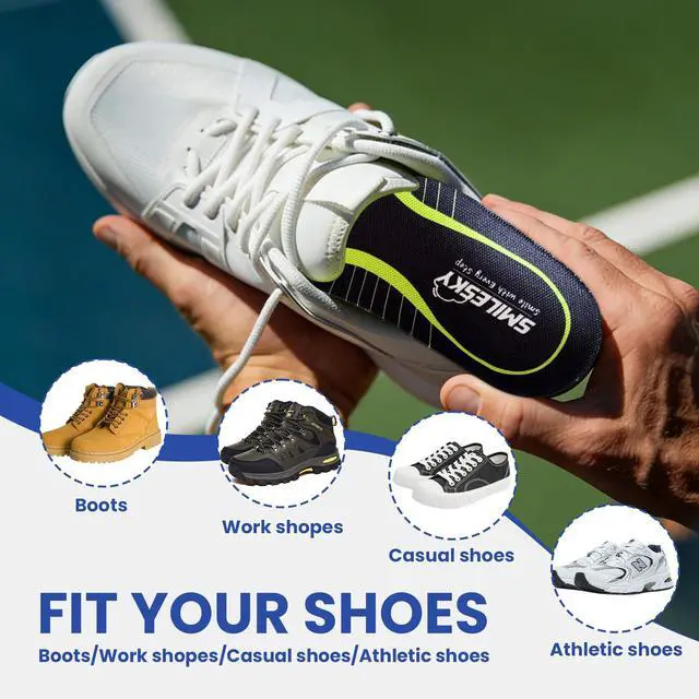 Alt view image 5 of 7 - Shoe Inserts for Women & Men Arch Support Orthotics Insoles for Plantar Fasciitis, Flat Feet, Pronation and Heel Pain(Men 7-7.5|Women 9-9.5)
