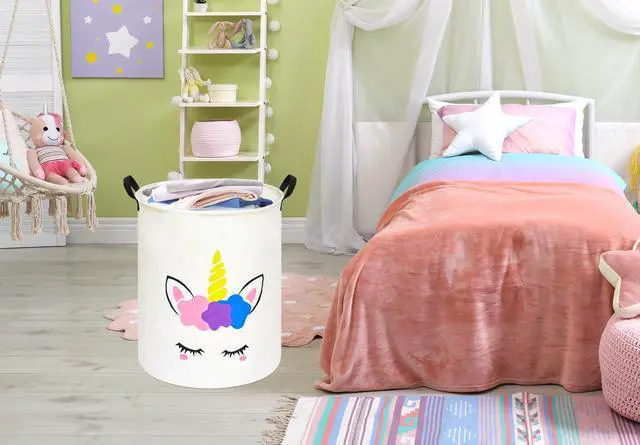 Alt view image 2 of 7 - Round Laundry Basket Storage Bins Nursery Hamper Gift Baskets for Home,Office,Home Decor