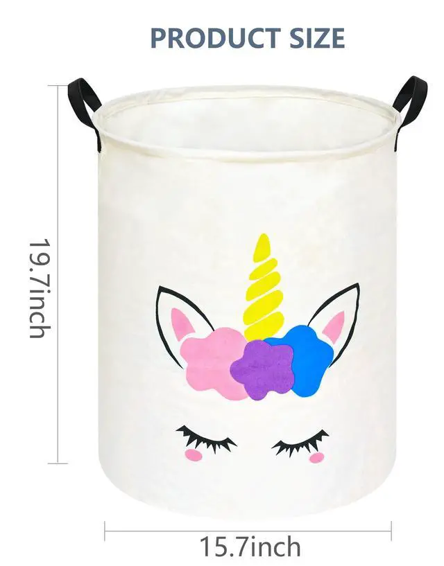Alt view image 7 of 7 - Round Laundry Basket Storage Bins Nursery Hamper Gift Baskets for Home,Office,Home Decor
