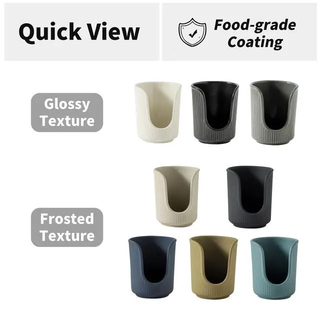 Alt view image 4 of 7 - Ceramic Bathroom Cup Dispenser with Stylish Vertical Stripes - Disposable Mouthwash Cup Holder Holds 3-4oz Paper Cups for Rinsing Cups on Bathroom Vanity Countertops (Matte Black)