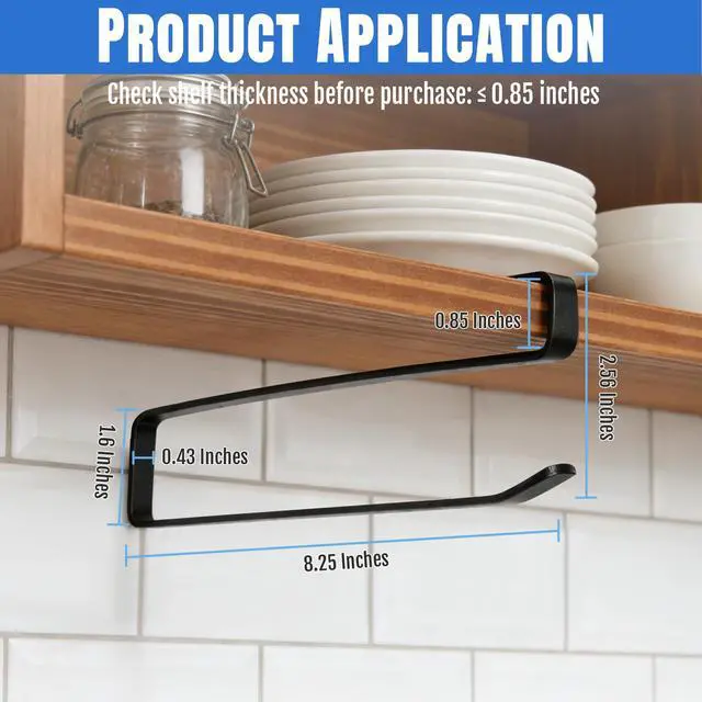 Alt view image 2 of 7 - 2 Pack Tumbler Lid Organizer, No Adhesive or Drilling, Kitchen Space Saver | Versatile Cup & Water Bottle Lid Holder, Under Cabinet Storage, Black