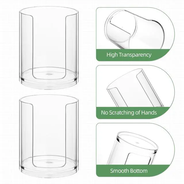 Alt view image 3 of 7 - 2 Pack Mouthwash Cups Holder,Bathroom Cup Dispenser,Small Disposable Paper Cup Tray for Bathroom Sink Counter