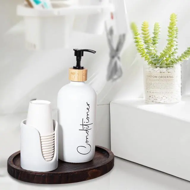 Alt view image 6 of 7 - Bathroom Cup Dispenser Small Cup Holder for Bathroom, Ceramic Mouthwash Cups 3 4 oz Cup Dispenser Accessories, 1 Pack, White