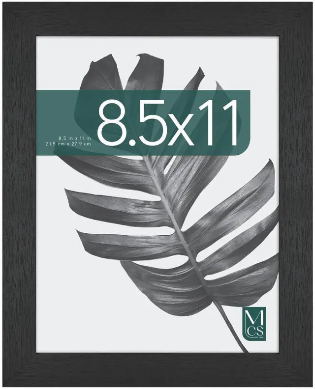 Main image of Studio Gallery Picture Frame Black Woodgrain Engineered Wood, 8.5x11 | Studio Gallery Picture Frame Black Woodgrain Engineered Wood, Vertical & Horizontal Wall Hanging & Easel Frame