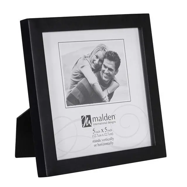 Alt view image 2 of 6 - International Designs Black Concept Wood Picture Frame, 5x5, Black