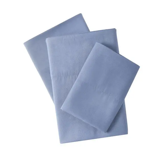 Alt view image 2 of 7 - Cozy Soft Cooling 3 piece Sheet Set - Luxurious, Supreme Soft and Cozy Microfiber Bed Sheets - Includes Flat Sheet, Fitted Sheet with Deep Pockets, & Pillowcases & Easy Care -Blue Twin