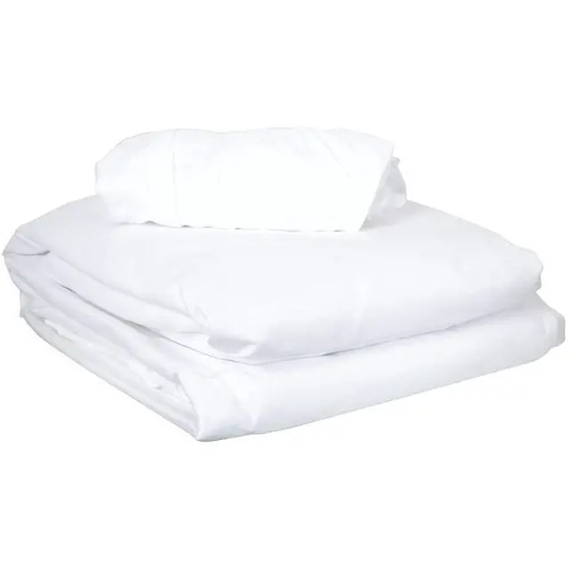 Alt view image 4 of 6 - 3-Piece Massage Sheet Set, White | Ultra-Light, Stain and Wrinkle-Resistant | Includes Flat & Fitted Sheets w/ Face Rest Cover for Massage Tables