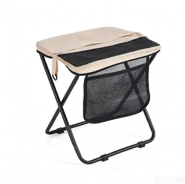 Main image of 16" Extra Tall Folding Camping Stool for Adults, Lightweight Portable Camp Chair with 3 Storage Pockets, Collapsible Travel Seat for Fishing, Hiking, Gardening & Outdoor Activities