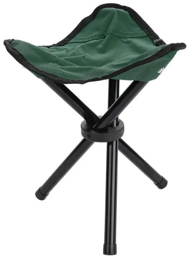 Main image of Folding Camping Stool with Carry Strap - Portable Tripod Lightweight 3-Leg Collapsible Chair for Outdoor Hiking, Fishing, Picnic & Travel(Green)