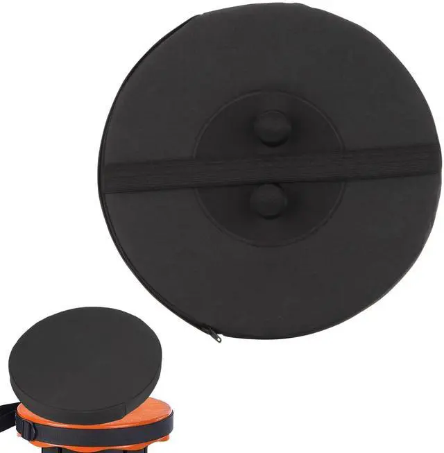 Main image of 1 Pack Round Thickened Telescopic Stool Cushion with Memory Foam | Collapsible Stool Chair Pads Retractable Folding Stool Cushion with Elastic Strap, Fits Round Retractable Folding Stools