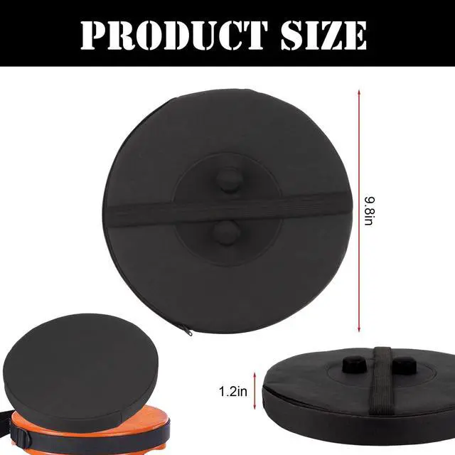 Alt view image 2 of 7 - 1 Pack Round Thickened Telescopic Stool Cushion with Memory Foam | Collapsible Stool Chair Pads Retractable Folding Stool Cushion with Elastic Strap, Fits Round Retractable Folding Stools